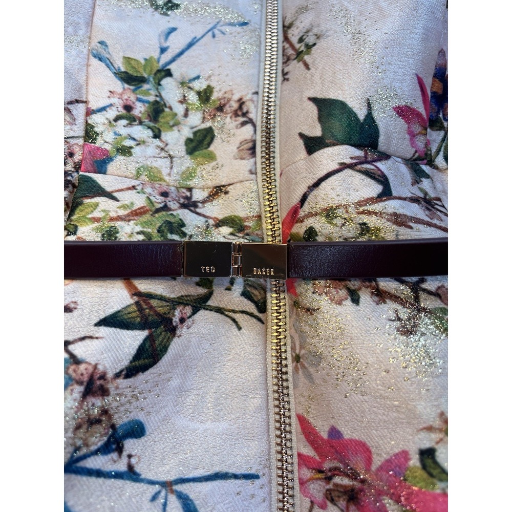Ted Baker London Mid Pink Clarbel Blossom V Back Jacquard Size 2 MSRP $429 - Picture 15 of 16